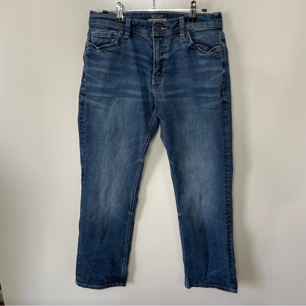 Reclaim Regular Straight Jeans Medium Blue Denim Mens 31 x 30 Western Streetwear